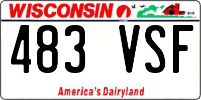 WI license plate 483VSF