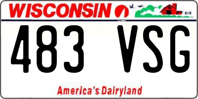 WI license plate 483VSG