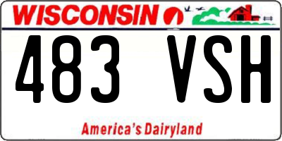 WI license plate 483VSH