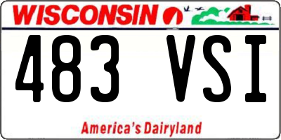 WI license plate 483VSI