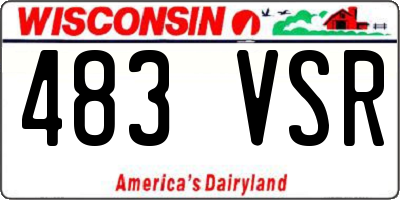 WI license plate 483VSR