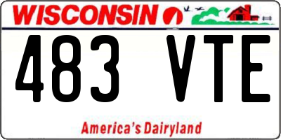 WI license plate 483VTE