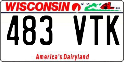 WI license plate 483VTK