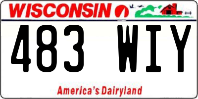 WI license plate 483WIY