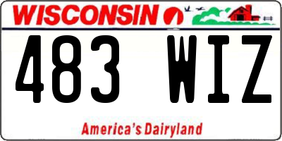 WI license plate 483WIZ