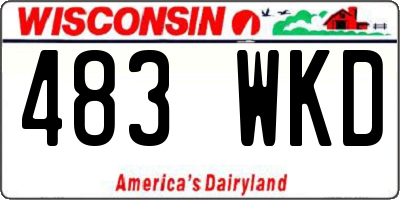 WI license plate 483WKD