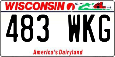 WI license plate 483WKG