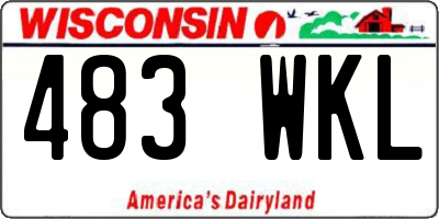 WI license plate 483WKL