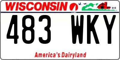 WI license plate 483WKY