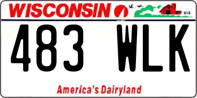WI license plate 483WLK