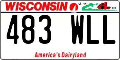 WI license plate 483WLL