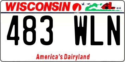 WI license plate 483WLN