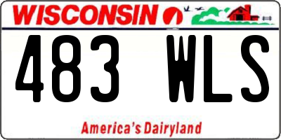 WI license plate 483WLS