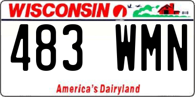 WI license plate 483WMN