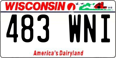 WI license plate 483WNI