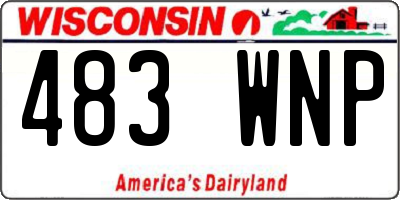 WI license plate 483WNP