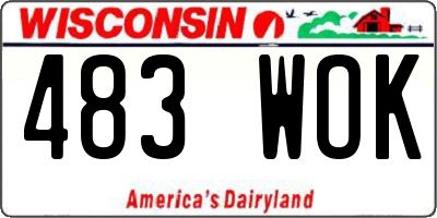 WI license plate 483WOK
