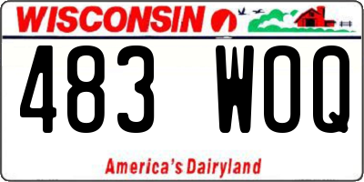 WI license plate 483WOQ
