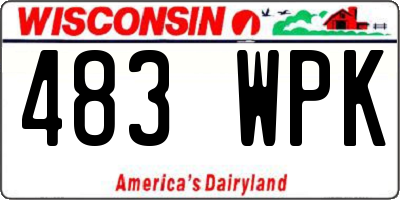 WI license plate 483WPK