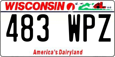 WI license plate 483WPZ