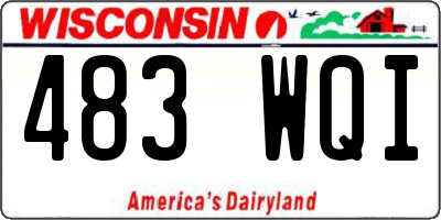 WI license plate 483WQI