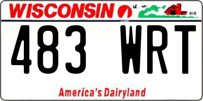 WI license plate 483WRT