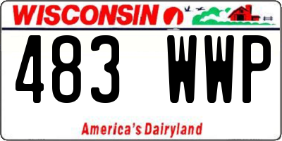 WI license plate 483WWP