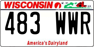 WI license plate 483WWR