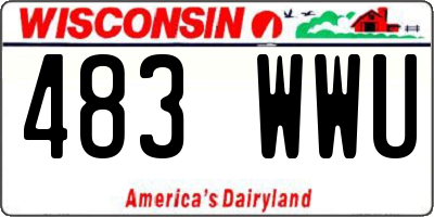 WI license plate 483WWU