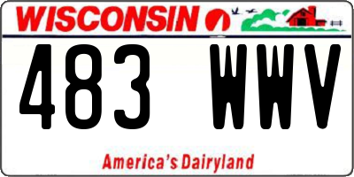 WI license plate 483WWV