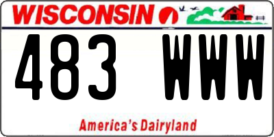 WI license plate 483WWW