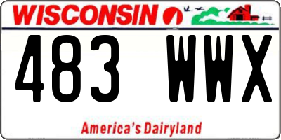 WI license plate 483WWX