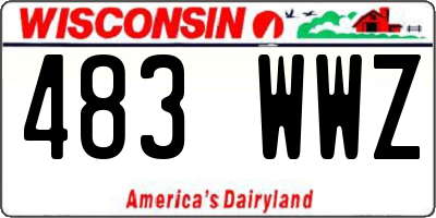 WI license plate 483WWZ