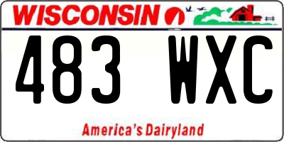 WI license plate 483WXC