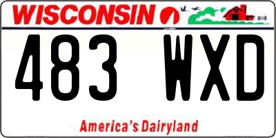WI license plate 483WXD