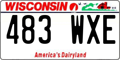 WI license plate 483WXE