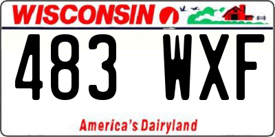 WI license plate 483WXF