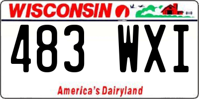 WI license plate 483WXI