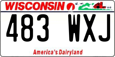 WI license plate 483WXJ