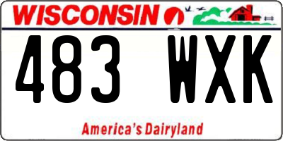 WI license plate 483WXK