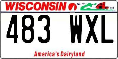 WI license plate 483WXL