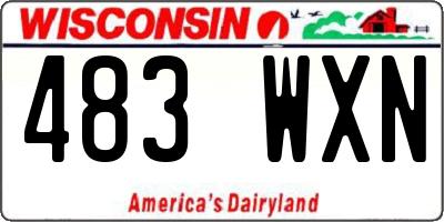 WI license plate 483WXN