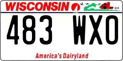 WI license plate 483WXO