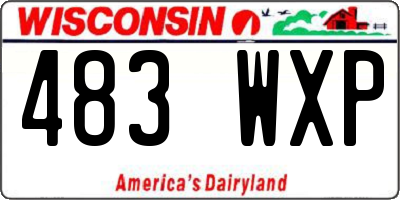 WI license plate 483WXP
