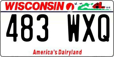 WI license plate 483WXQ