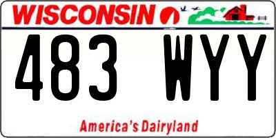 WI license plate 483WYY