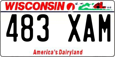 WI license plate 483XAM
