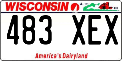 WI license plate 483XEX