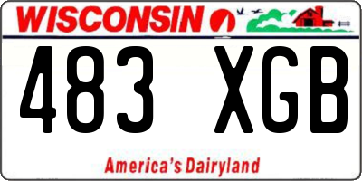 WI license plate 483XGB
