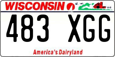 WI license plate 483XGG